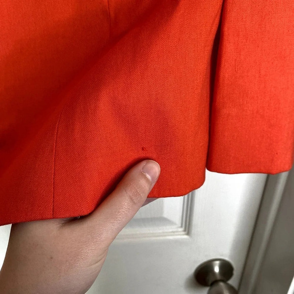 LAFAYETTE 148 NY Orange Linen Blazer Lightweight Summer Size 12 - Picture 5 of 7